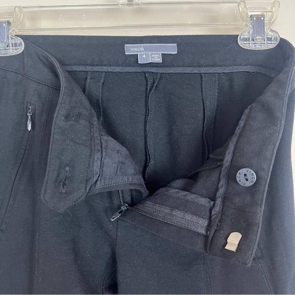 VINCE. Black Ponte Stretch Knit Skinny Pants 4 SMALL Fitted Zipper - Picture 6 of 6